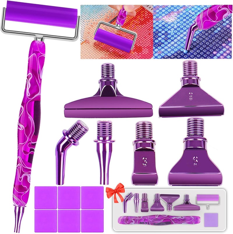 Heyseri Diamond Art Pens, 14PCS Ergonomic Diamond Painting Pen Accessories Tools Set with Screw Steel Metal Pen Tips and 6 Painting Glue Clay, 5D Diamond Painting Tools for Paintings Hobby - Image 1